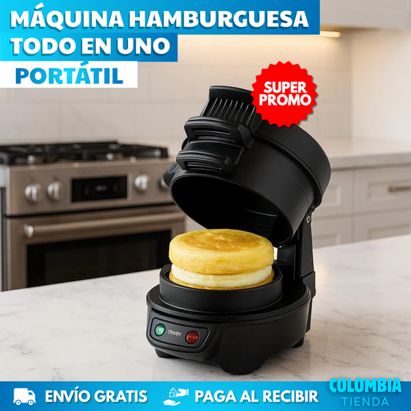 MÁQUINA PARA HAMBURGUESAS Y DESAYUNOS 3 EN 1