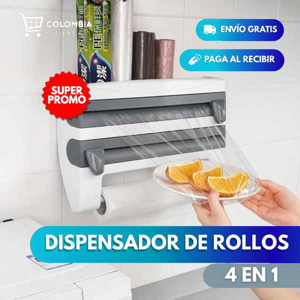 DISPENSADOR DE ROLLOS 4 EN 1