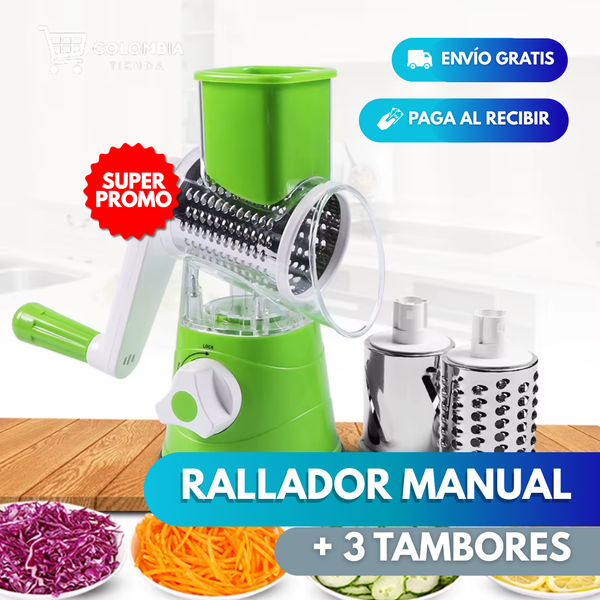 RALLADOR MANUAL + 3 TAMBORES