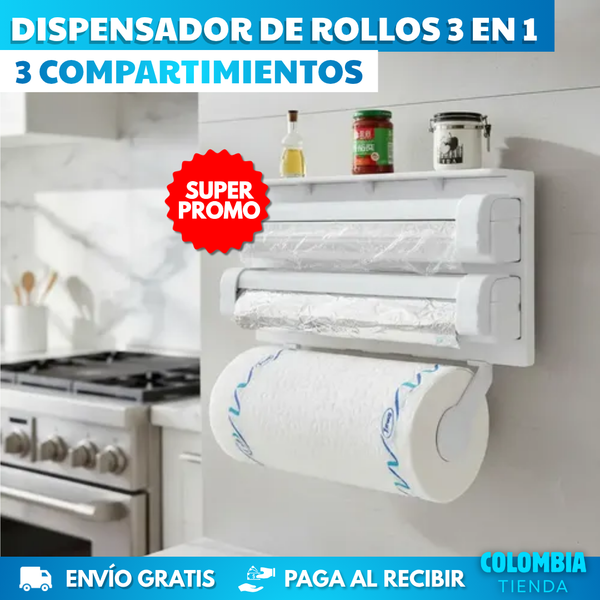 DISPENSADOR DE ROLLOS MODERNO
