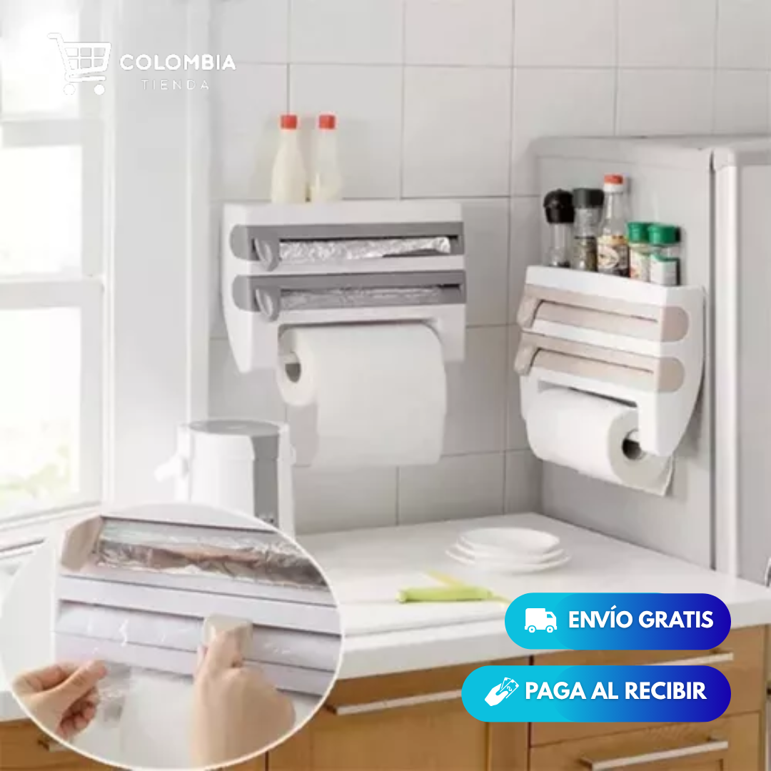 DISPENSADOR DE ROLLOS 4 EN 1