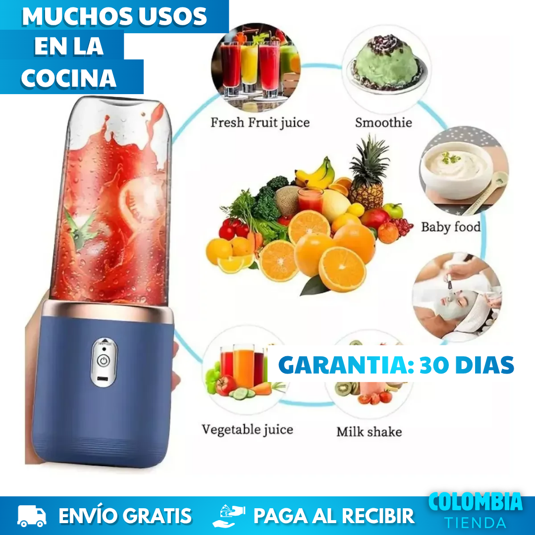 MINI LICUADORA PORTATIL + DOBLE VASO