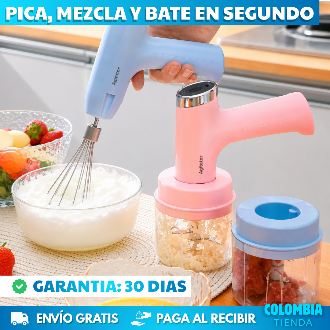 BATIDORA Y PICADORA ELECTRICA 3 EN 1