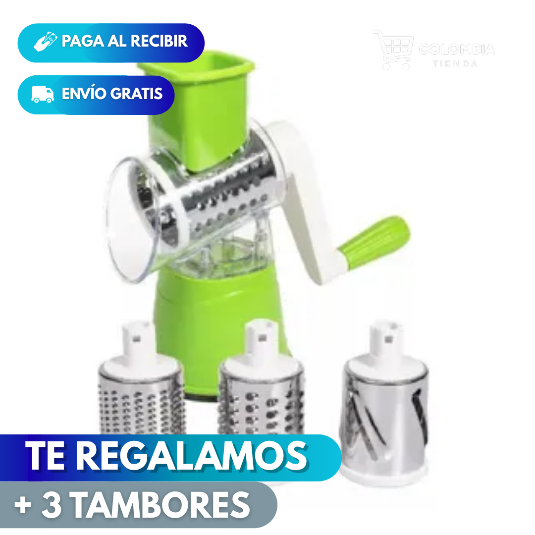 RALLADOR MANUAL + 3 TAMBORES