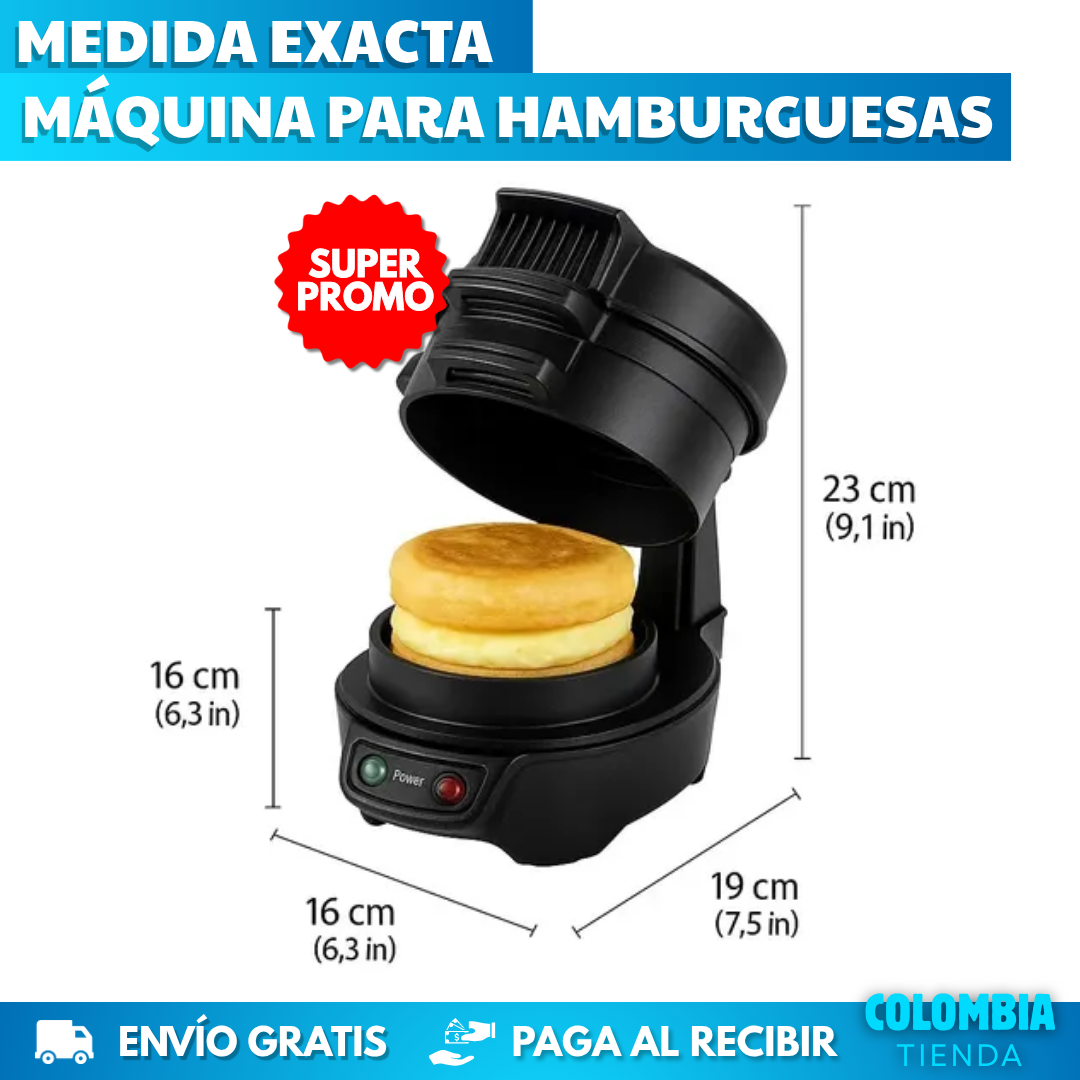 MÁQUINA PARA HAMBURGUESAS Y DESAYUNOS 3 EN 1
