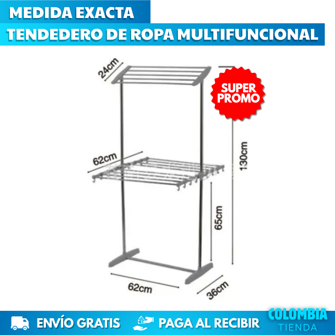TENDEDERO DE ROPA MULTIFUNCIONAL