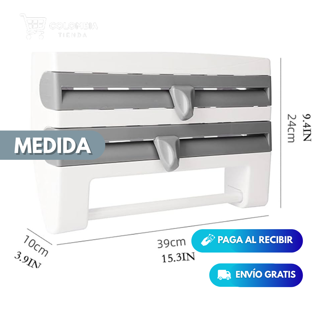 DISPENSADOR DE ROLLOS 4 EN 1