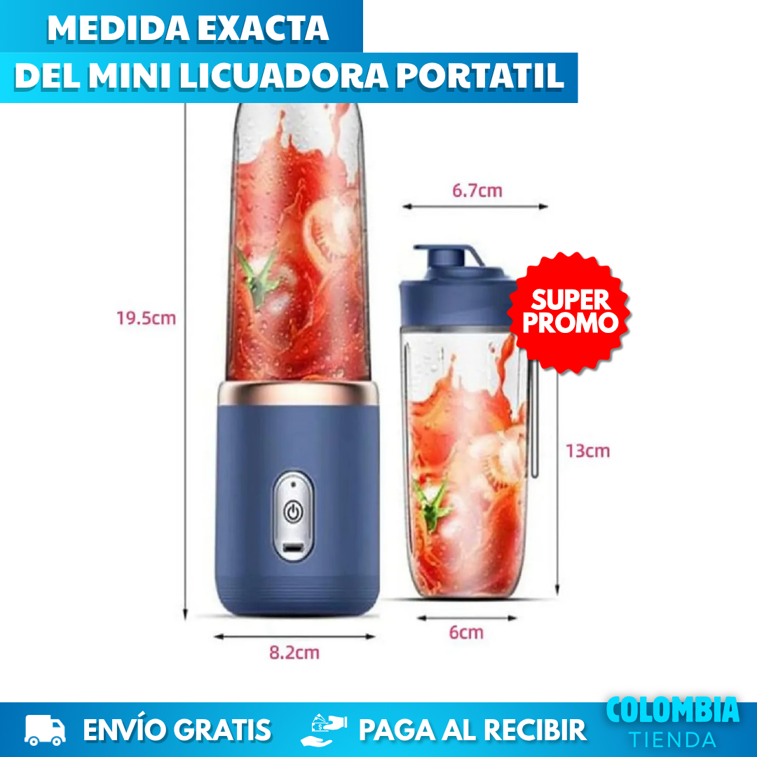 MINI LICUADORA PORTATIL + DOBLE VASO