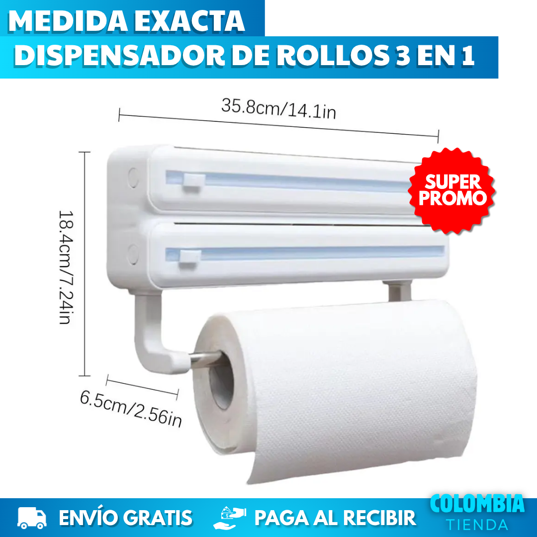 DISPENSADOR DE ROLLOS MODERNO